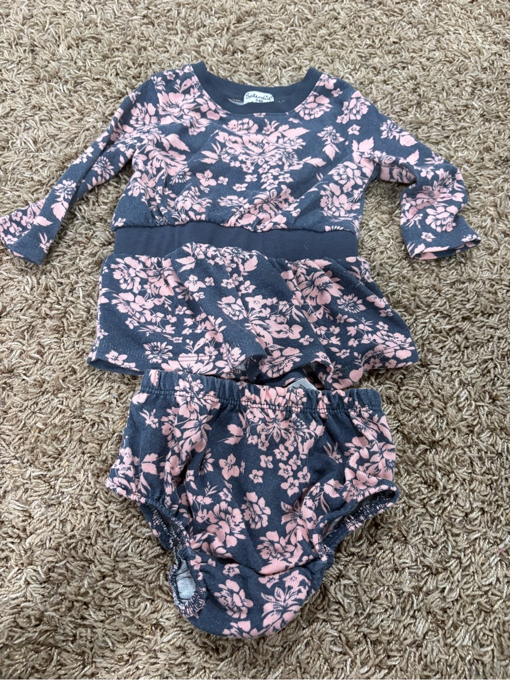 Splendid blue and purple two piece outfit 3-6m